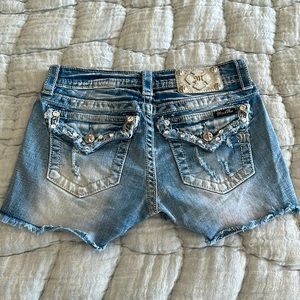 Miss me denim mid-rise shorts, size 27, EUC
